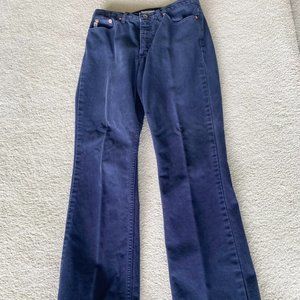 Guess USA American Tradition Womens Jeans Blue Dark Wash Cotton Straight Leg 30